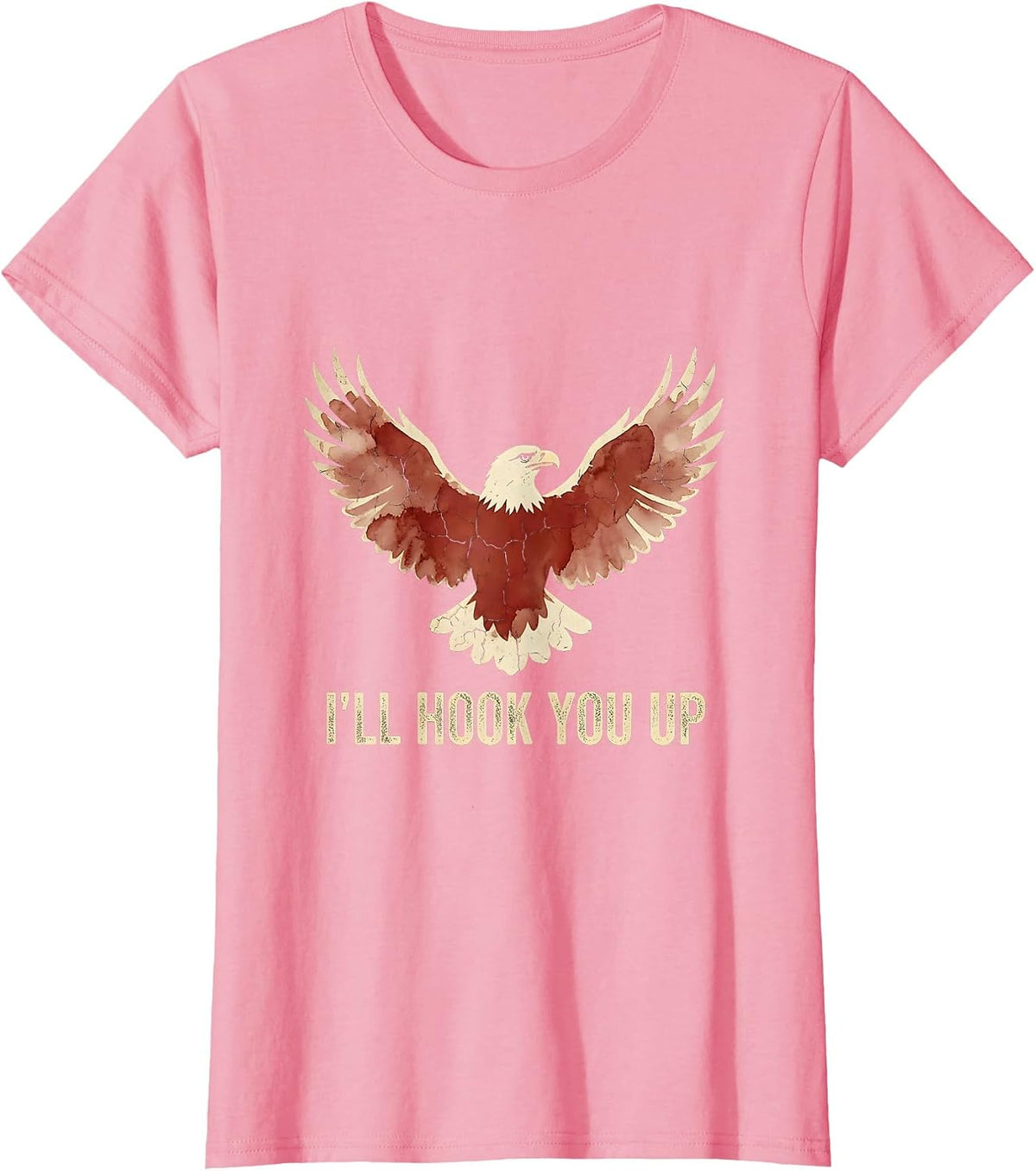 Women's I Cant But I Know A Guy Hook You Up Design T-Shirt - Pink