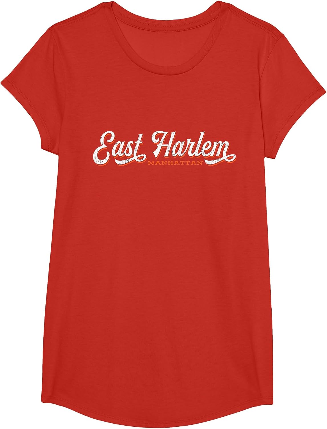 East Harlem New York Tshirt | Cool Retro Manhattan NYC tee T-Shirt - Girls Red