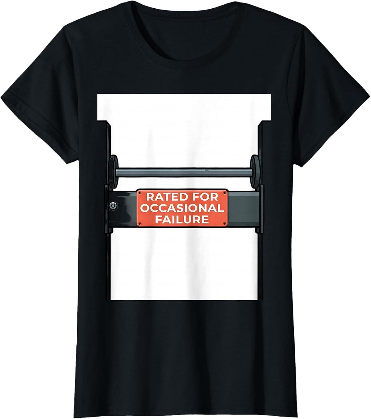 Women's Rated For Occasional Failure Funny Gym Workout Weightlifting T-Shirt - Black