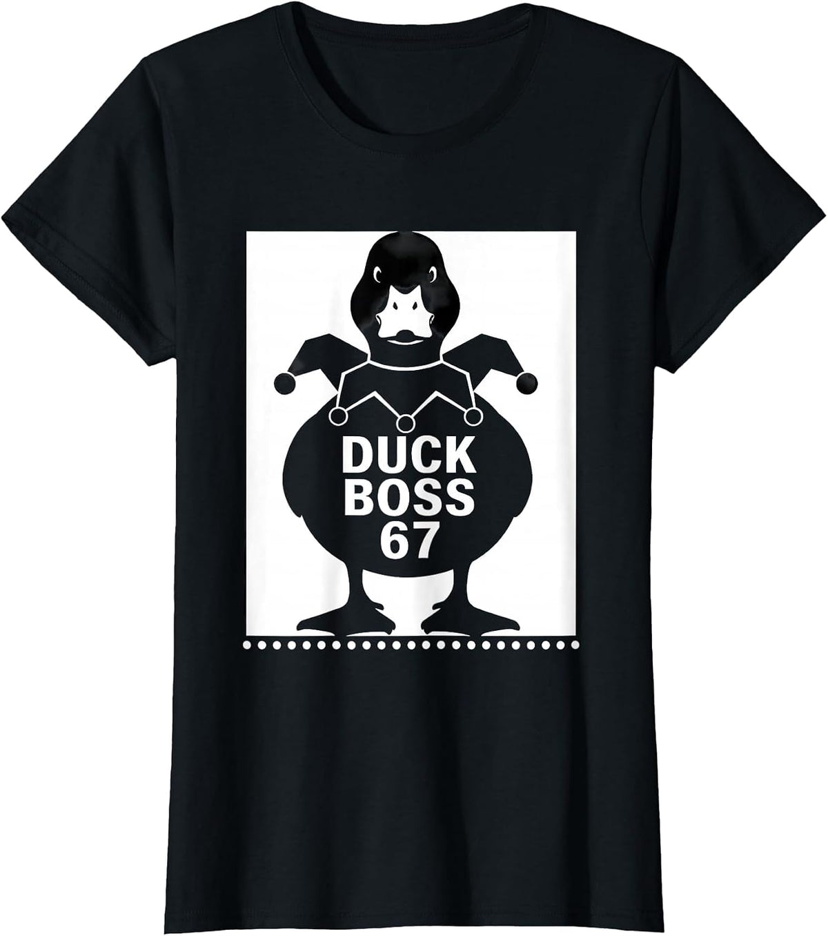 Duck Boss 67 Silhouette Mardi Gras Six Seven Meme Kids Humor T-Shirt - Black