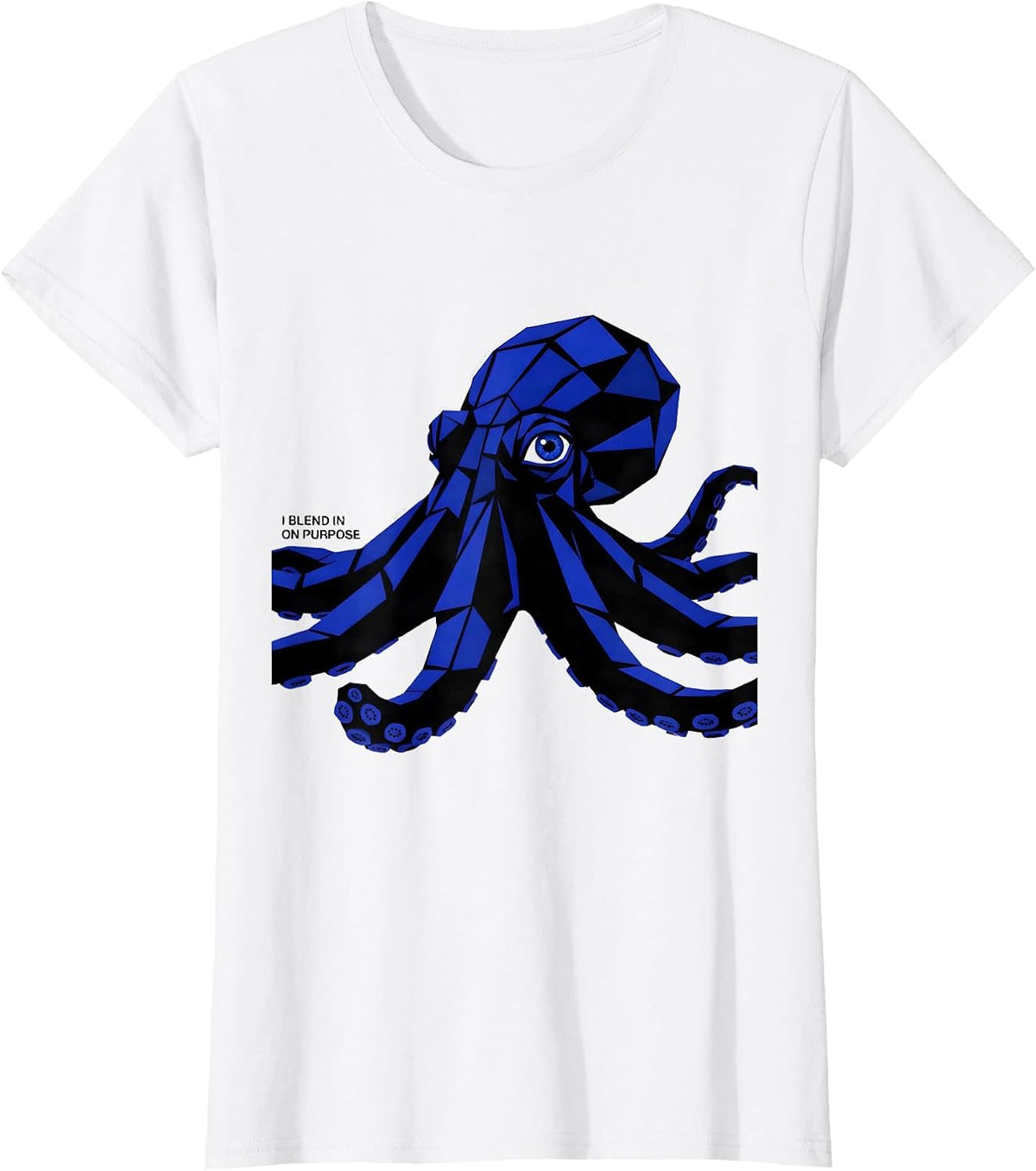 I Blend In On Purpose Vintage Octopus Kraken Ocean Creature T-Shirt - White