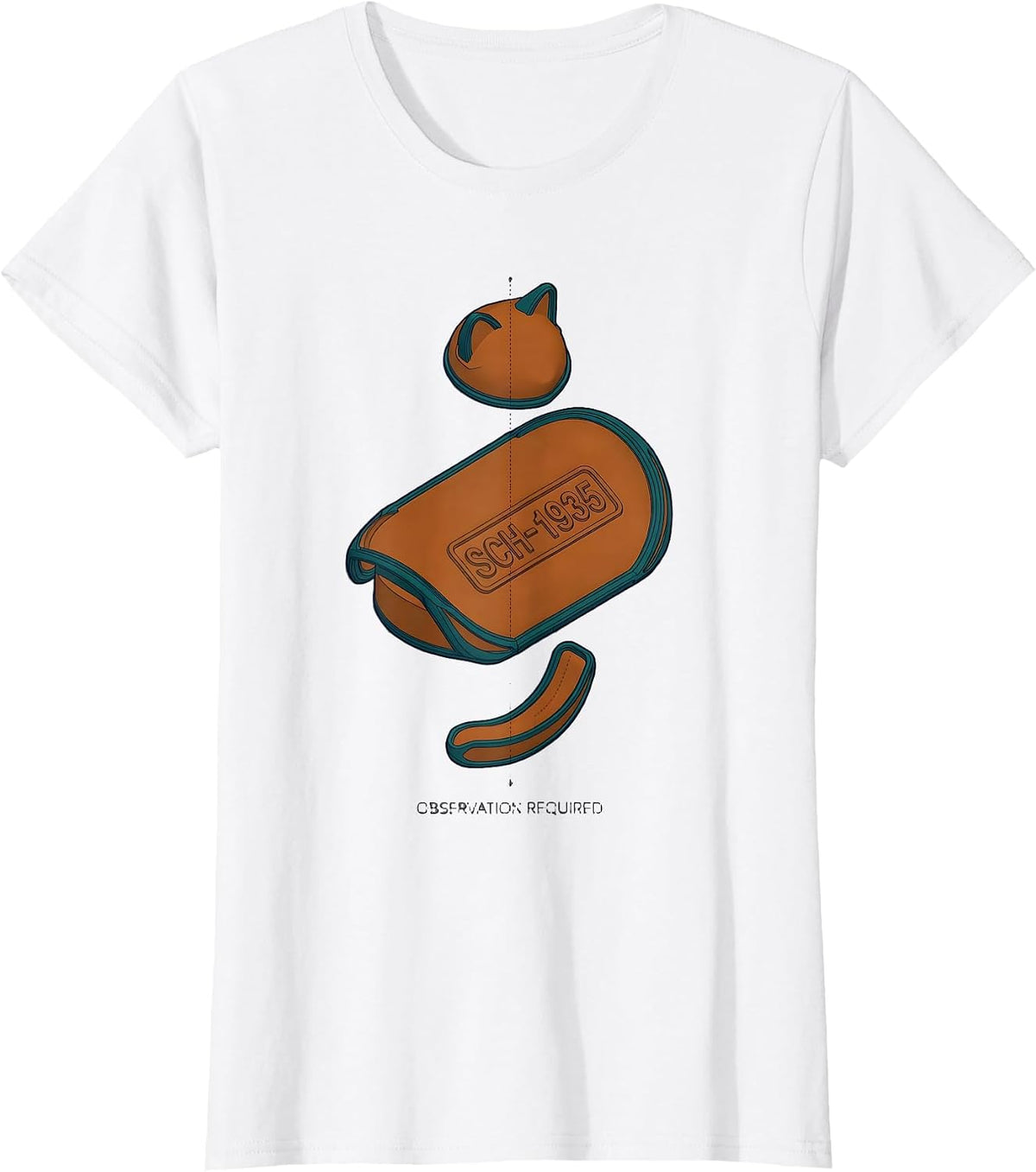 Observation Required Funny Quantum Physics Geek Humor T-Shirt - White