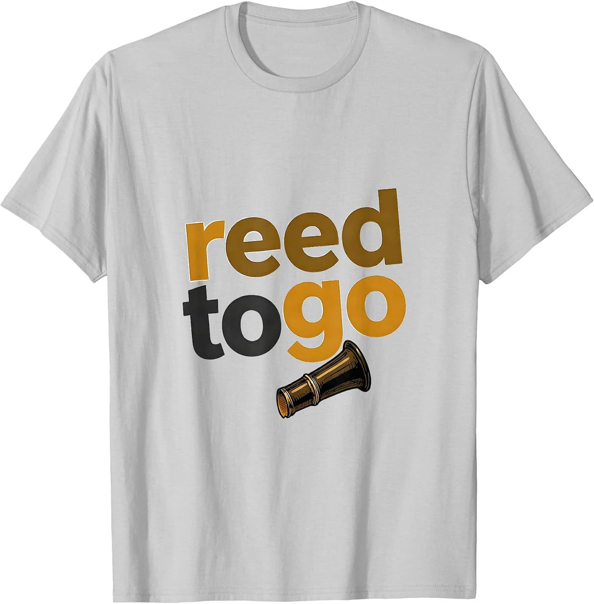 Men's Reed To Go Funny Clarinet Player Instrument Humor T-Shirt - Silver Grey