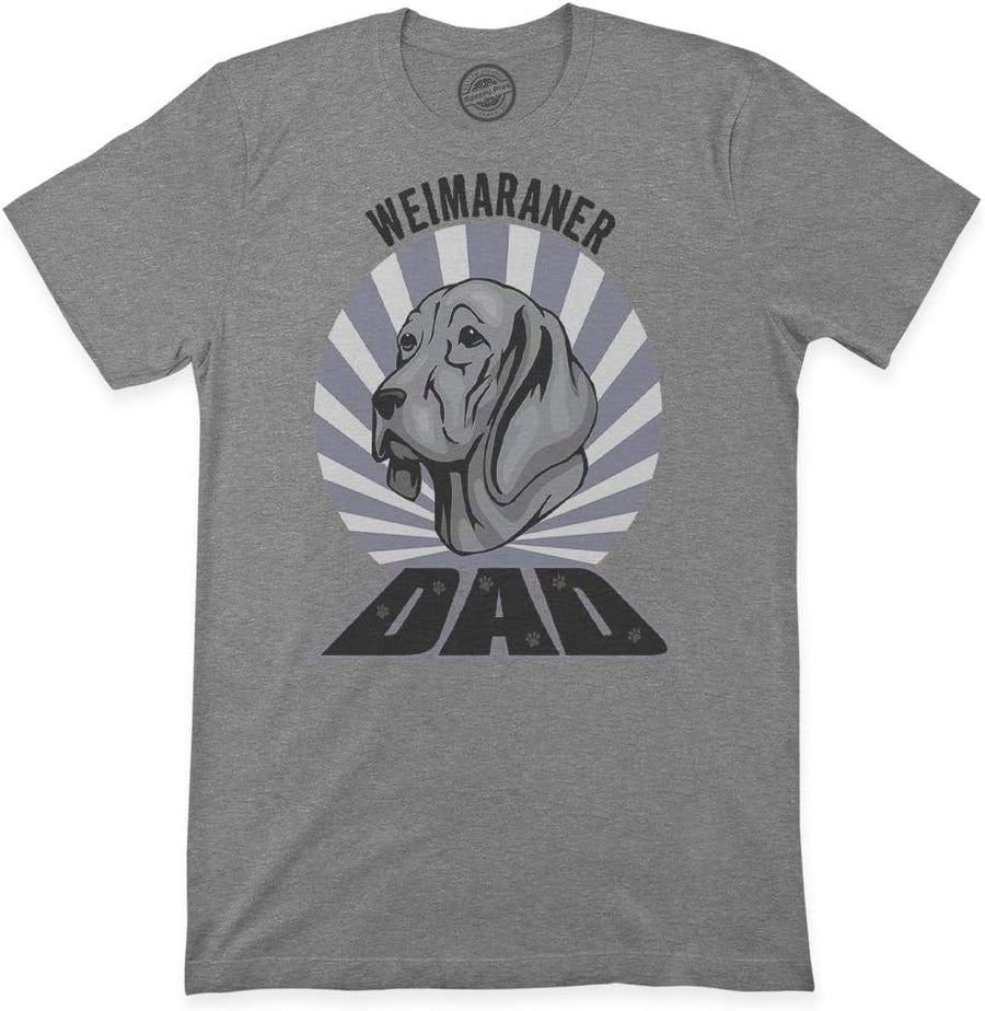 Graphic Novelty Premium T Shirts Dad Weimaraner Dog Funny Pets Top Tee Dark Gray - As Pictured