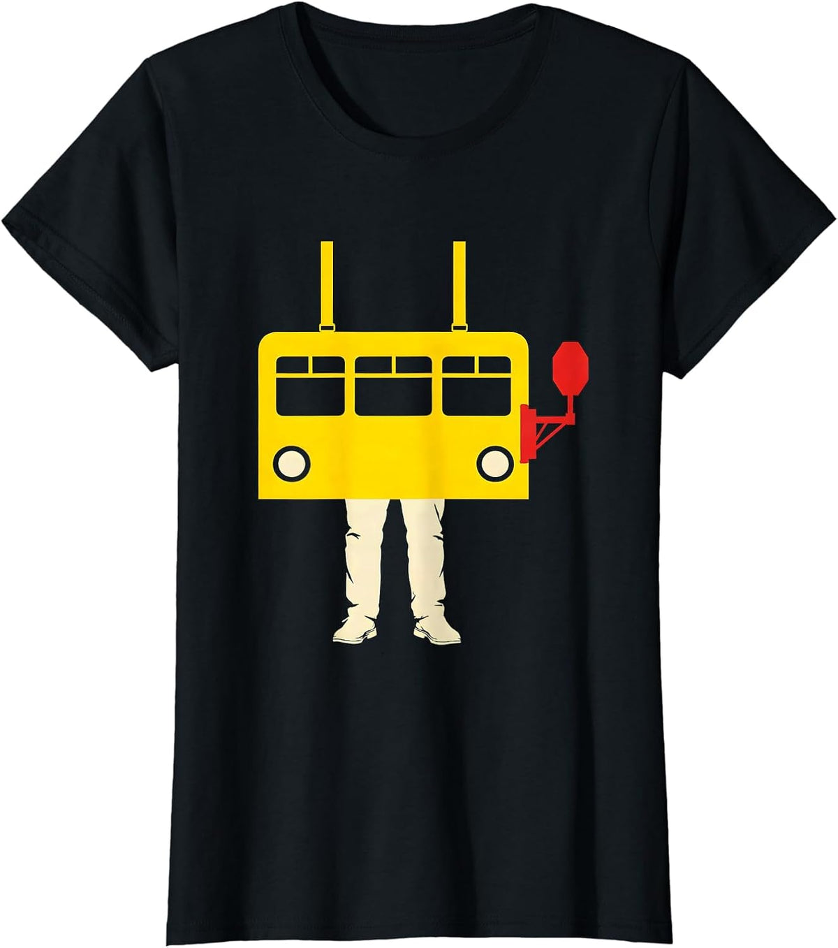 School Bus Driver Funny Costume for Adults and Children T-Shirt - Black