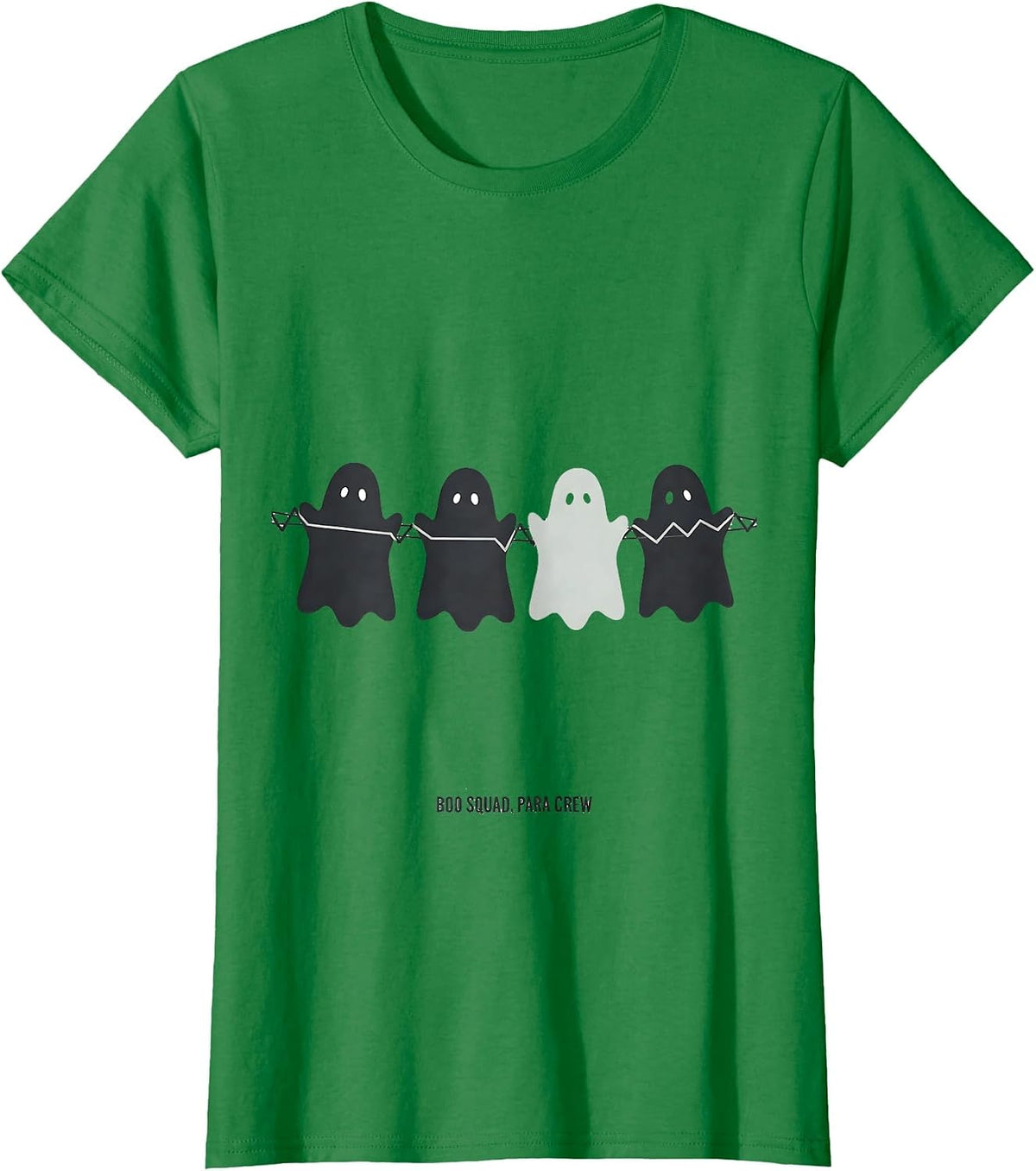 Boo Squad Para Crew SPED Paraprofessional Halloween Ghost T-Shirt - Kelly Green
