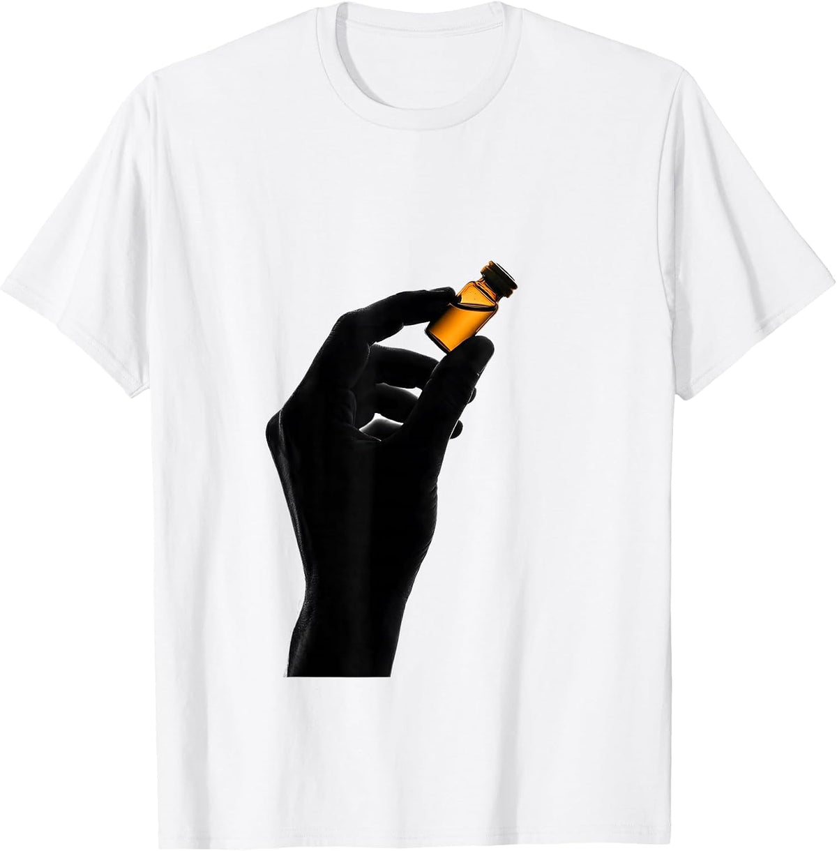 Men's Amber Vial Minimalist Pharmacy Tech Squad Appreciation T-Shirt - White