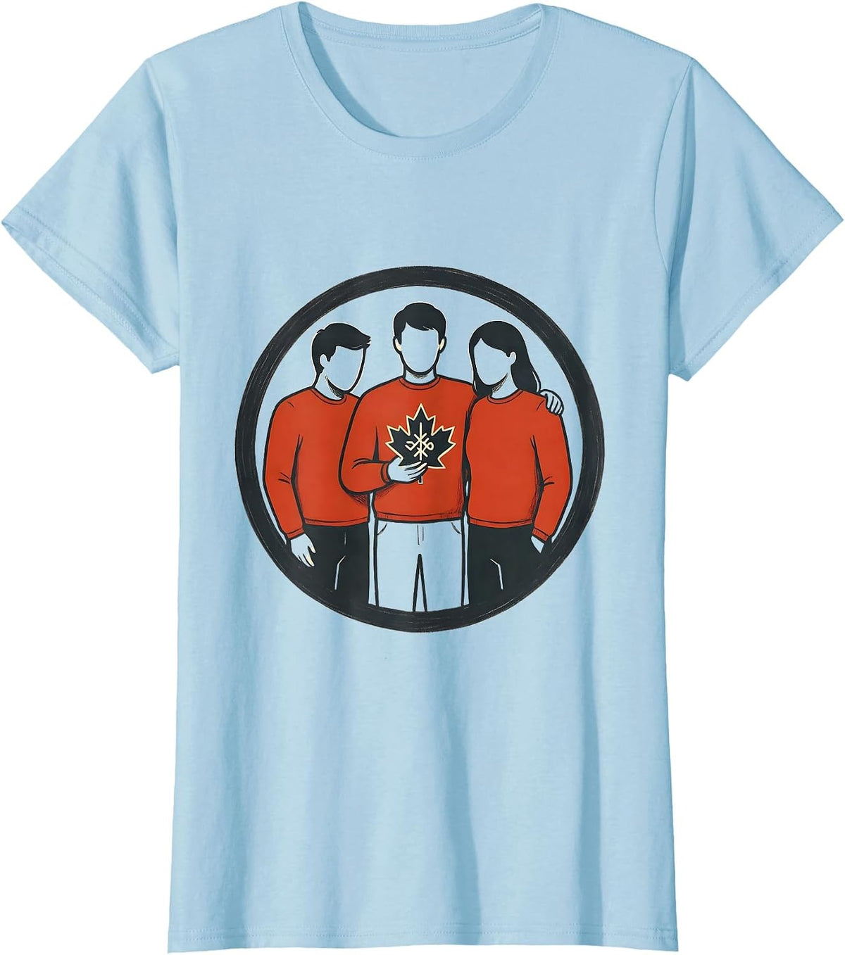 Sealed Badge Maple Glyph Dyslexia Awareness Red T-Shirt - Baby Blue