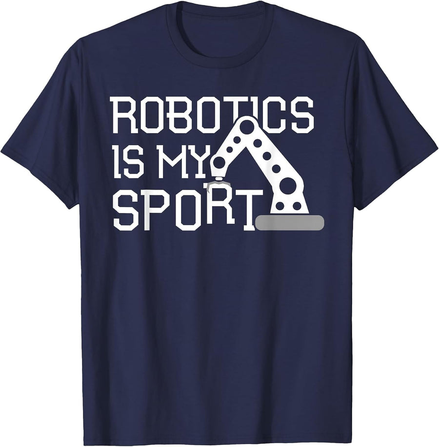 Robotics T Shirt for Men Robotics is My Sport Coding Tee T-Shirt - Navy Blue