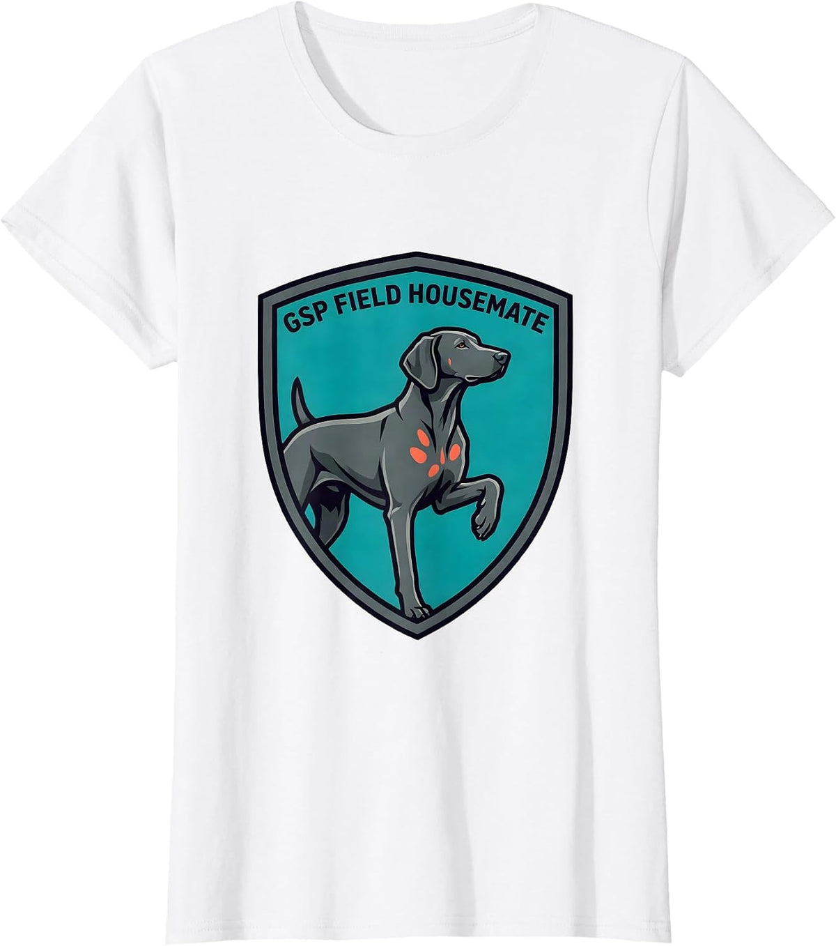 GSP Field Housemate Funny German Shorthaired Pointer Dog T-Shirt - White