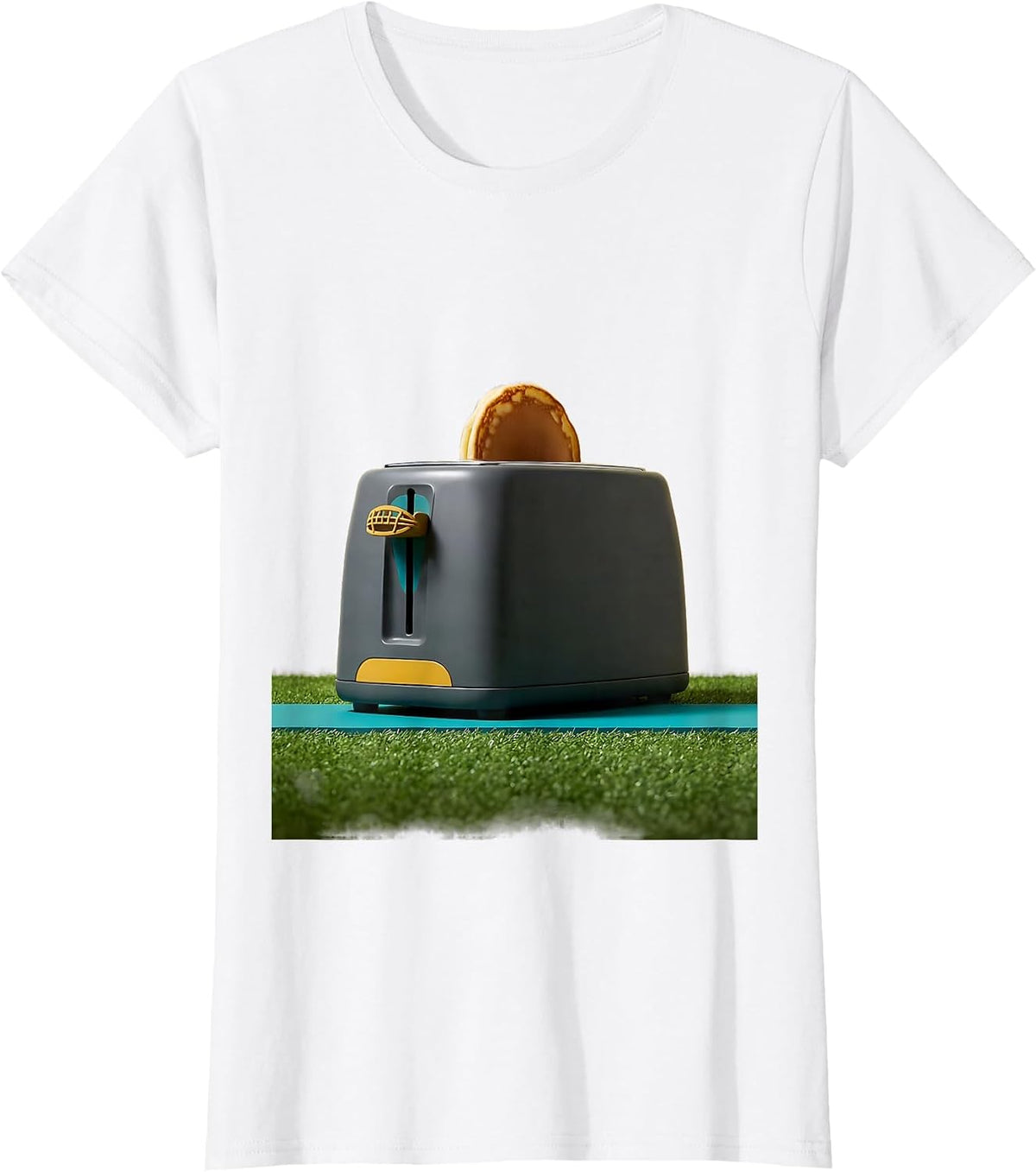 Breakfast Toaster Midcentury Modern Football Lineman Humor T-Shirt - White