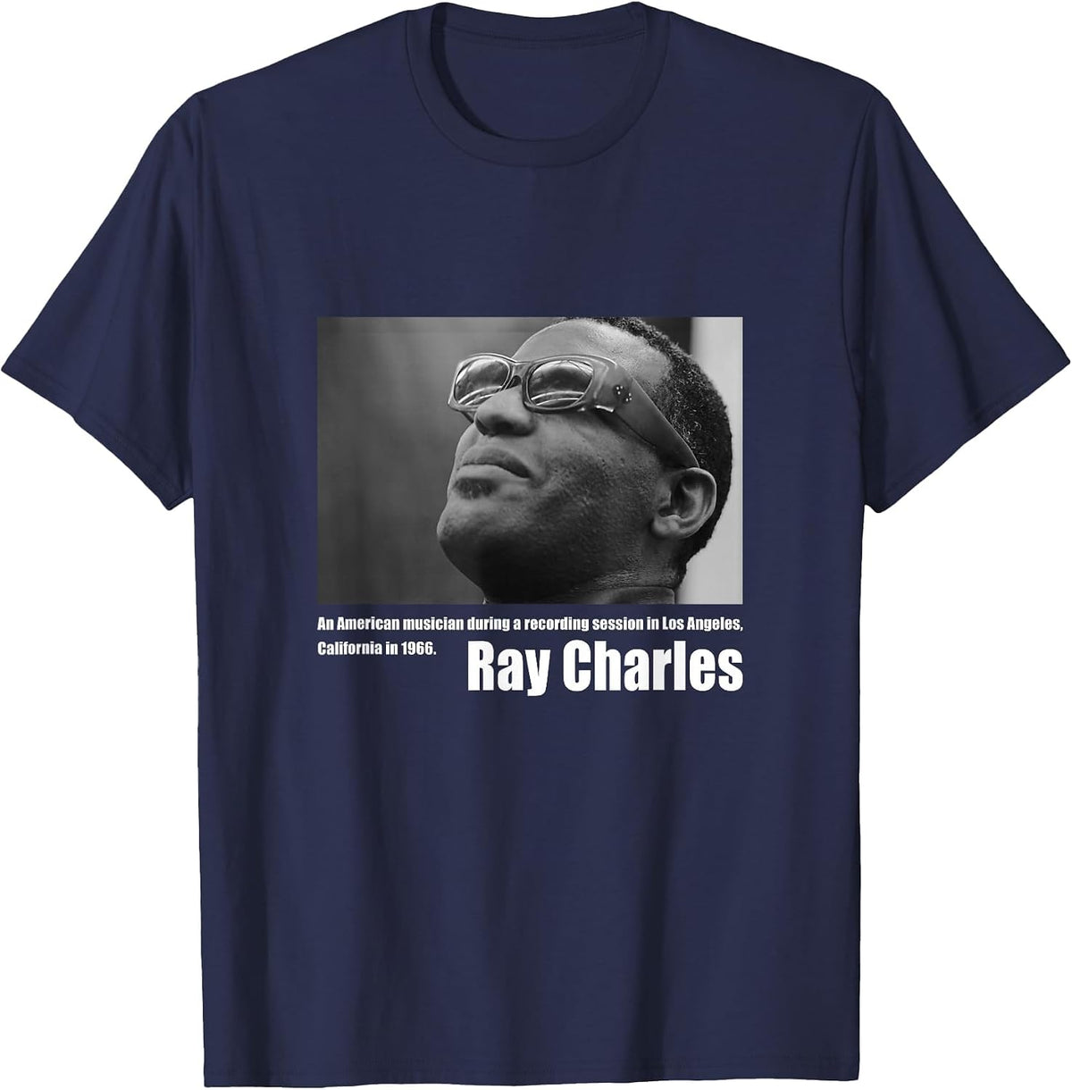 Ray Charles_001 T-Shirt - Navy Blue