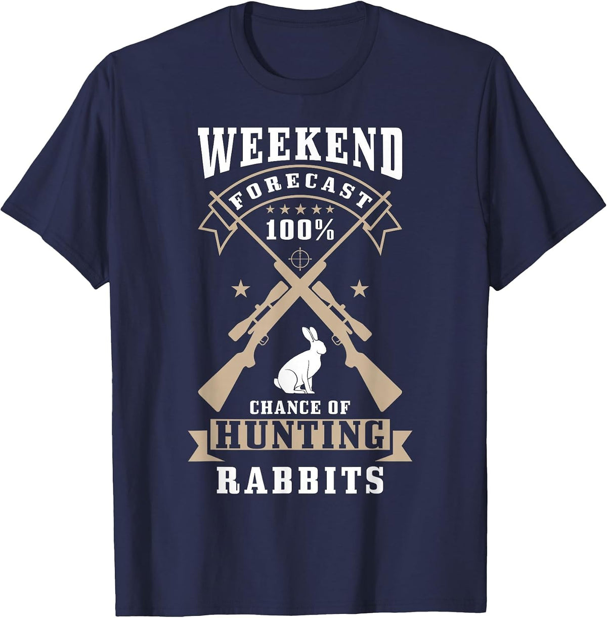 Rabbit Hunter Design with Saying for Rabbit Hunting T-Shirt - Navy Blue