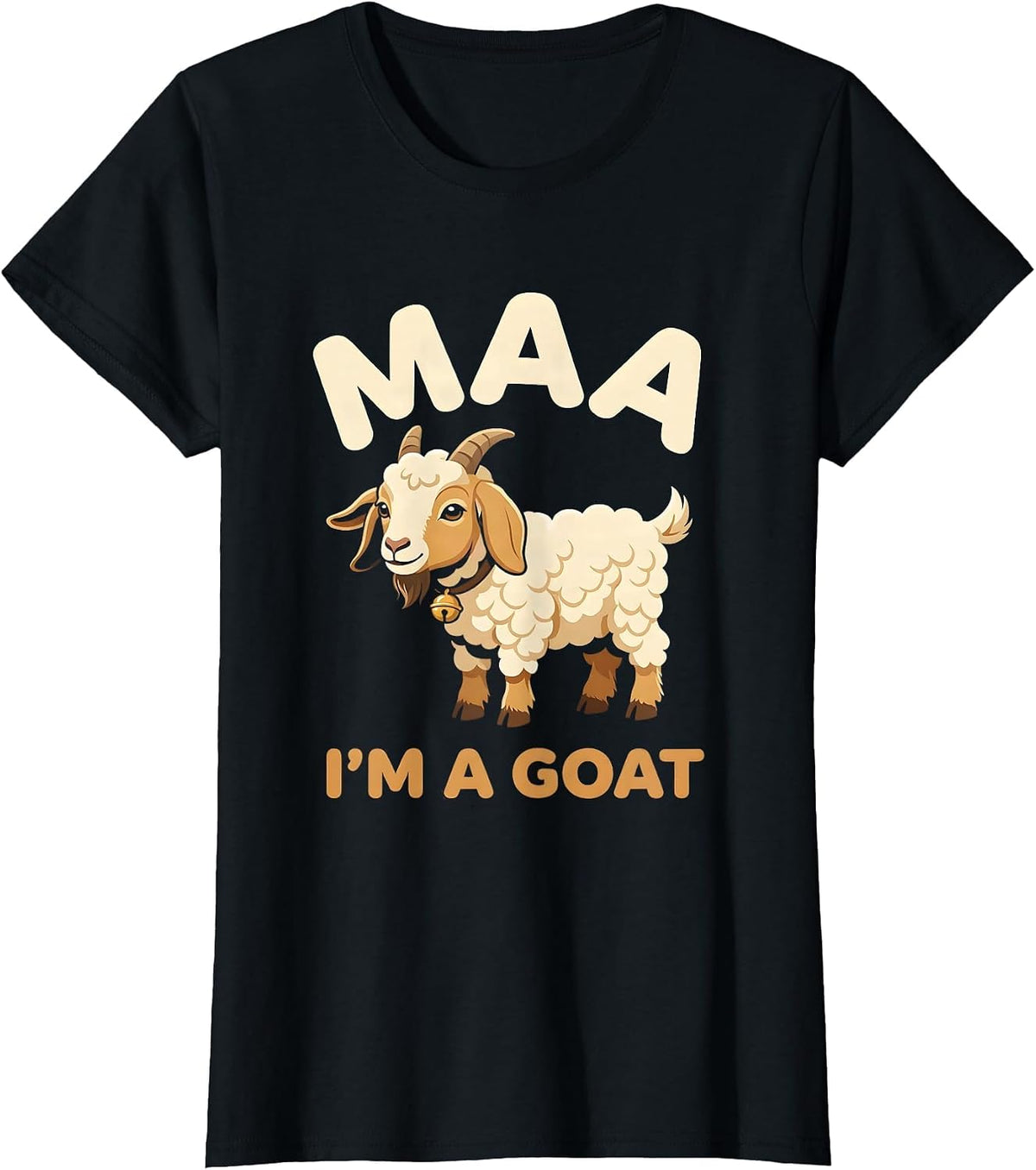 Maa I'm a Goat Funny Sheep Costume Halloween Party T-Shirt - Black