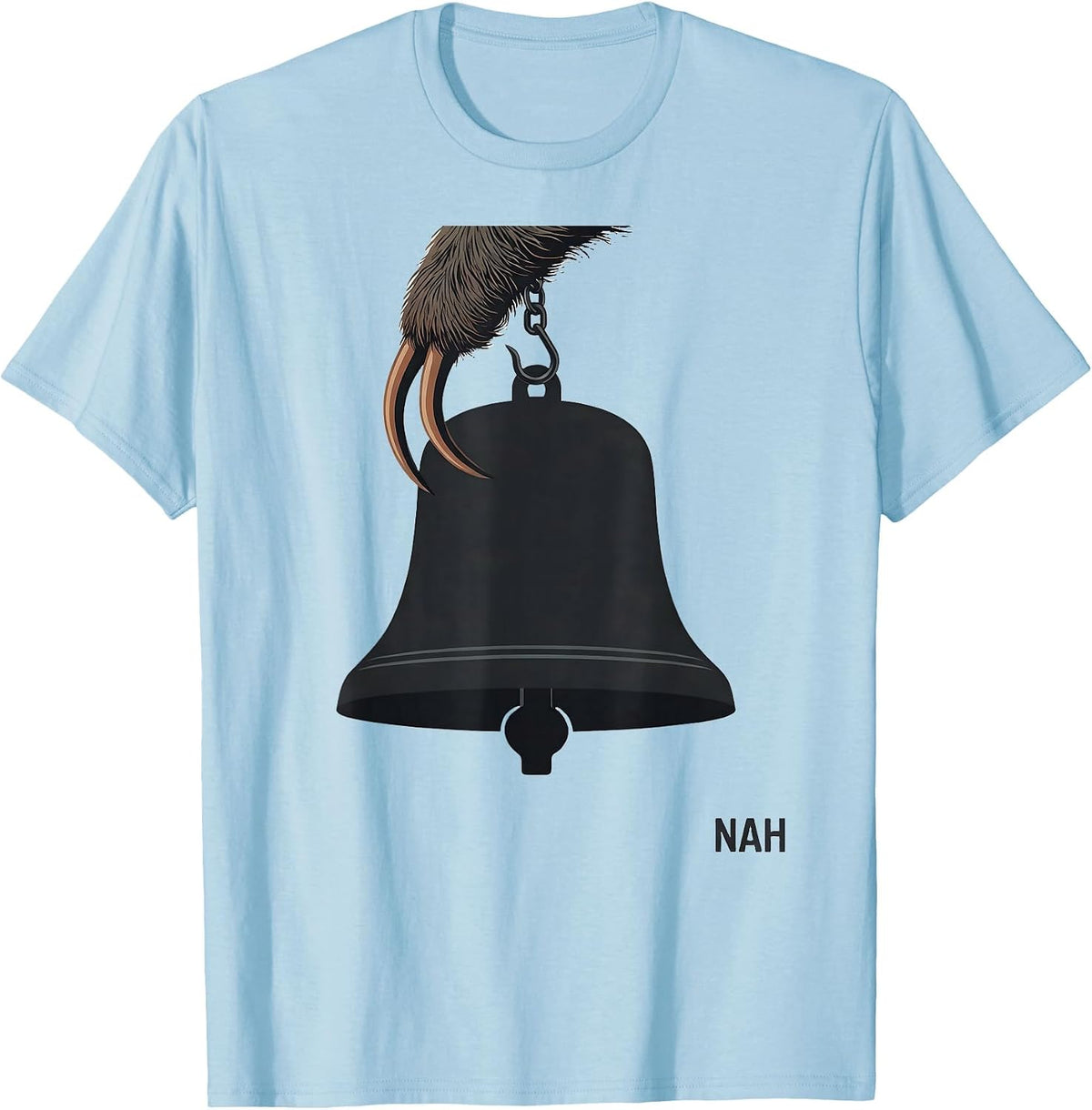 Men's Nah Editorial Conceptual Funny Sloth Lover Humor T-Shirt - Baby Blue