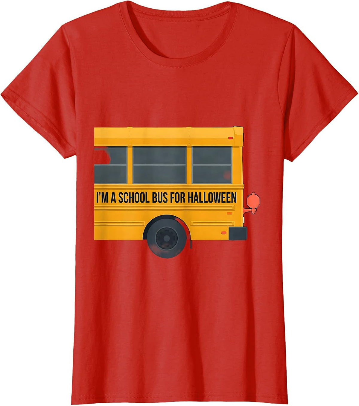 I'm A School Bus For Halloween Funny School Bus Driver T-Shirt - Red