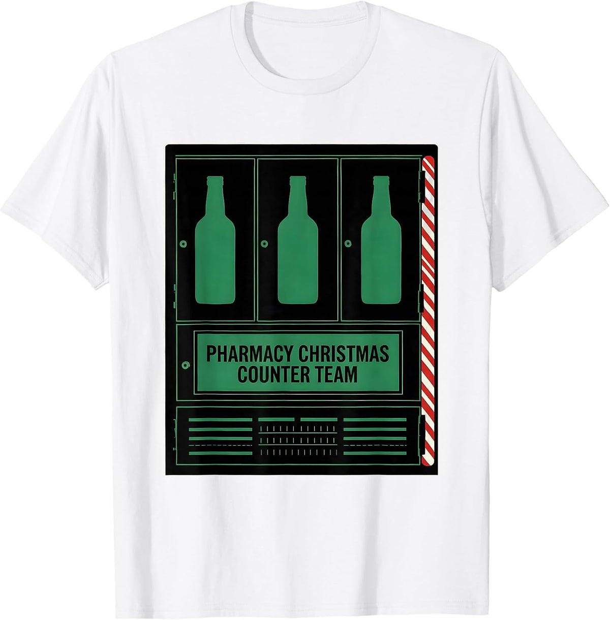 Men's Pharmacy Christmas Counter Team Funny Pharmacy Tech Squad T-Shirt - White