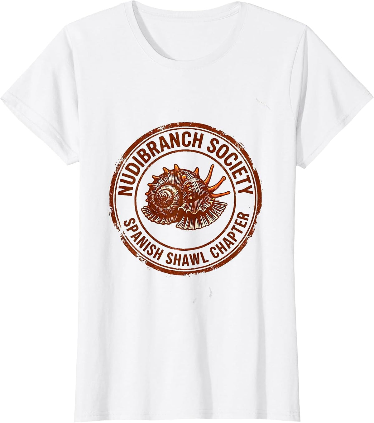 Women's Nudibranch Society Spanish Shawl Chapter Cute Sea Slug Lover T-Shirt - White