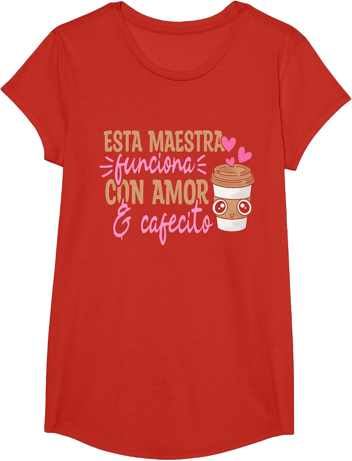 Maestras Espanol Spanish Teacher Hispanic Teacher Bilingue T-Shirt - Girls Red