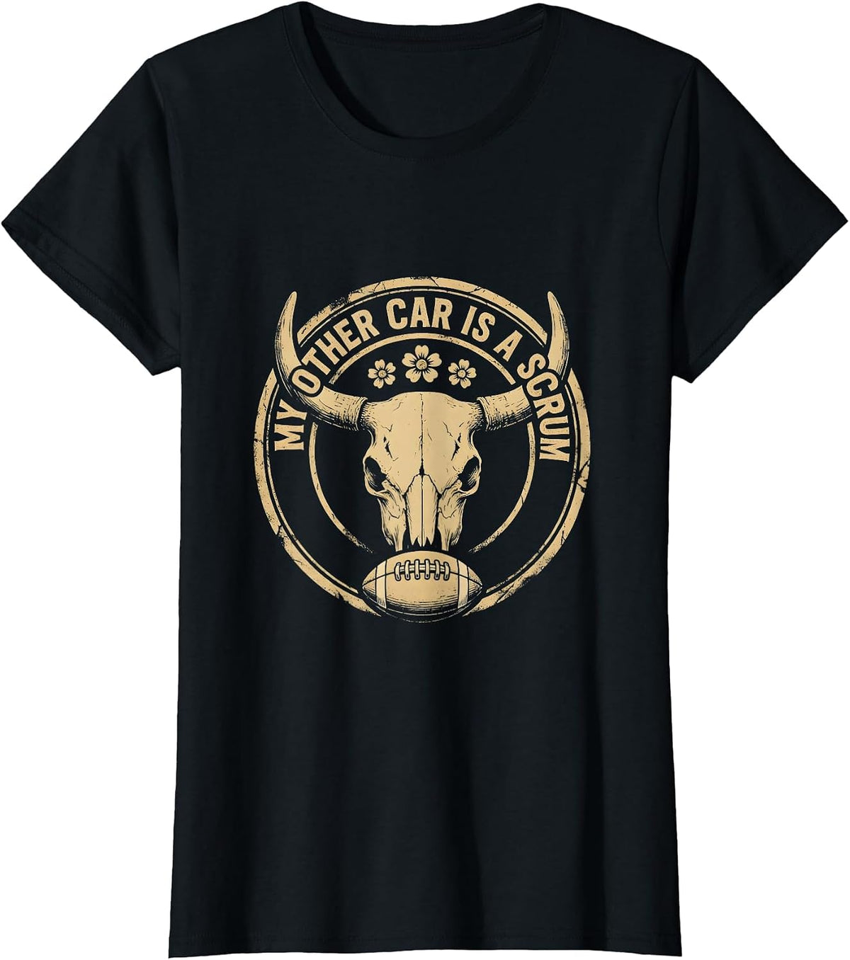 My Other Car Is A Scrum Rugby Design T-Shirt - Black