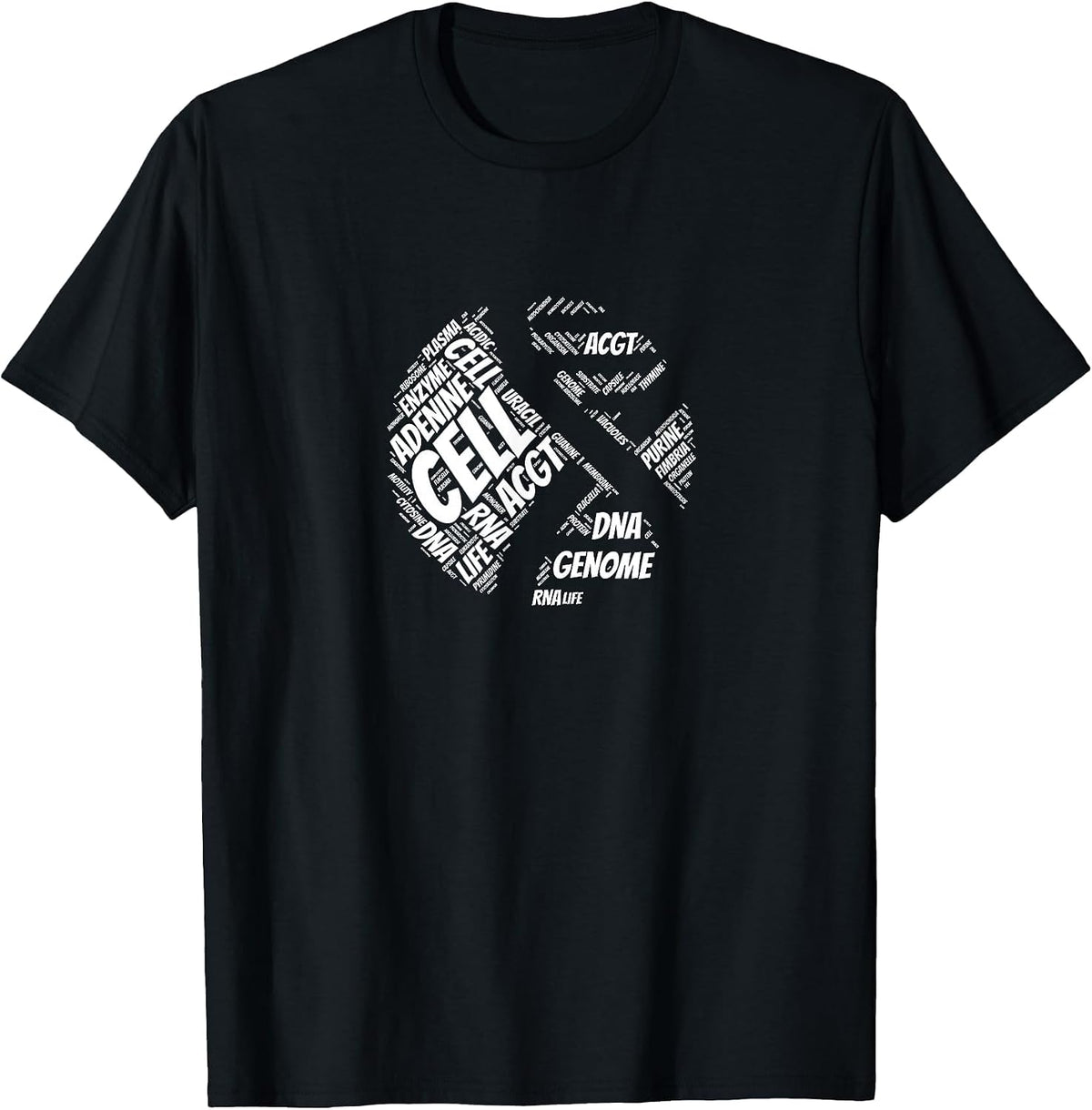 Double Helix DNA - Biology Science T-Shirt T-Shirt - Black
