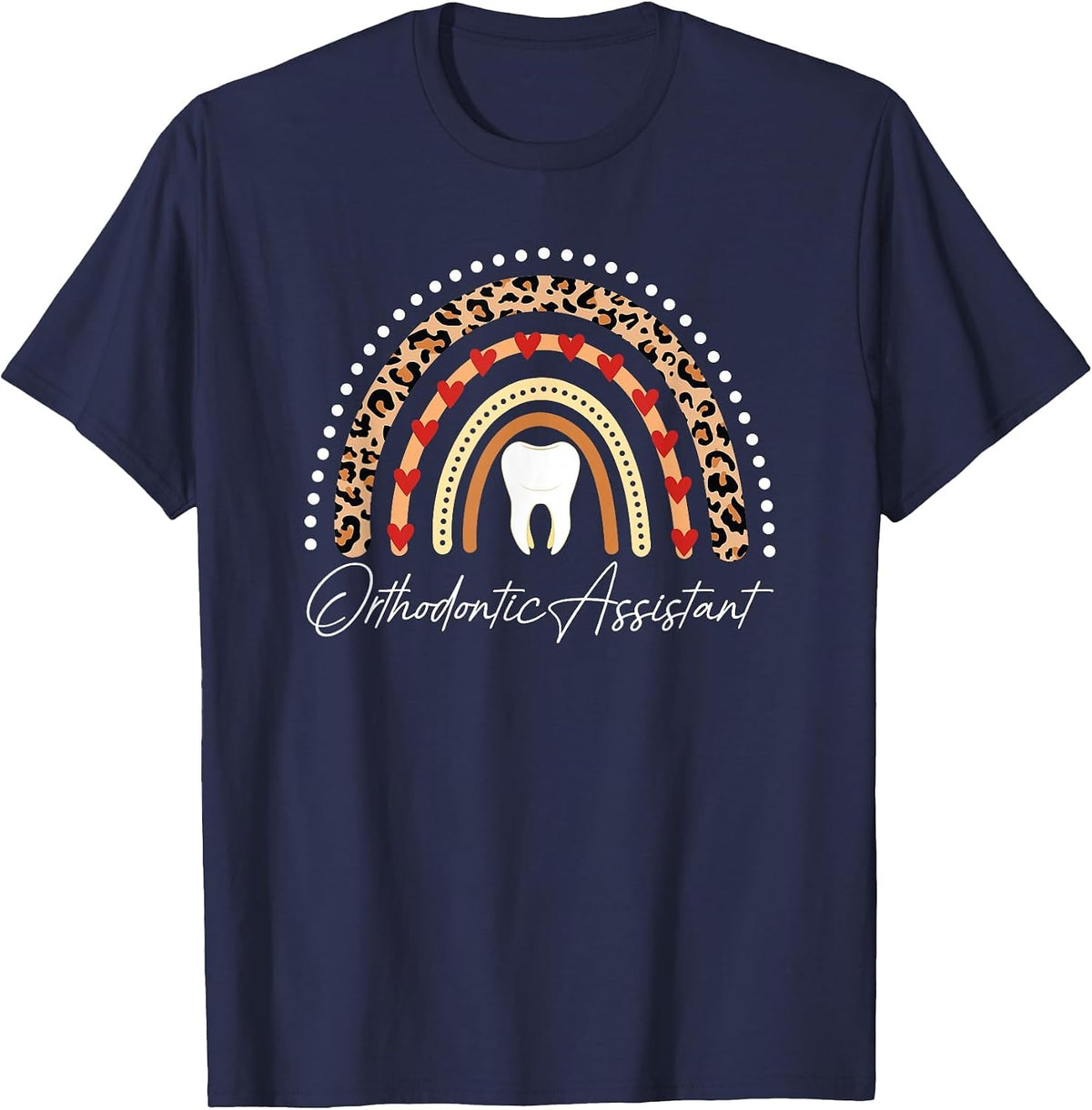 Orthodontic Assistant Dentist Braces T-Shirt - Navy Blue