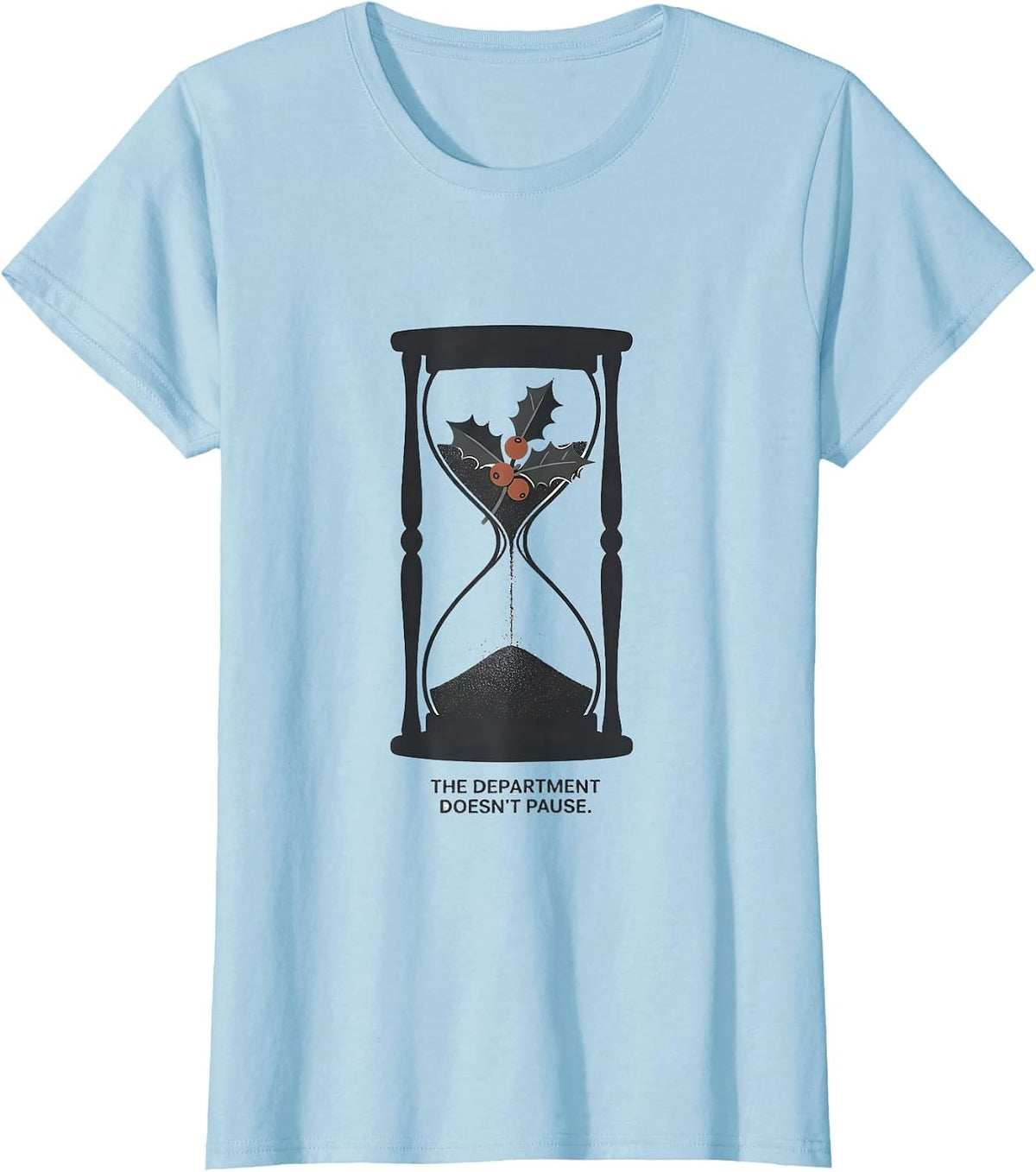The Department Doesn't Pause Radiology Tech Christmas T-Shirt - Baby Blue