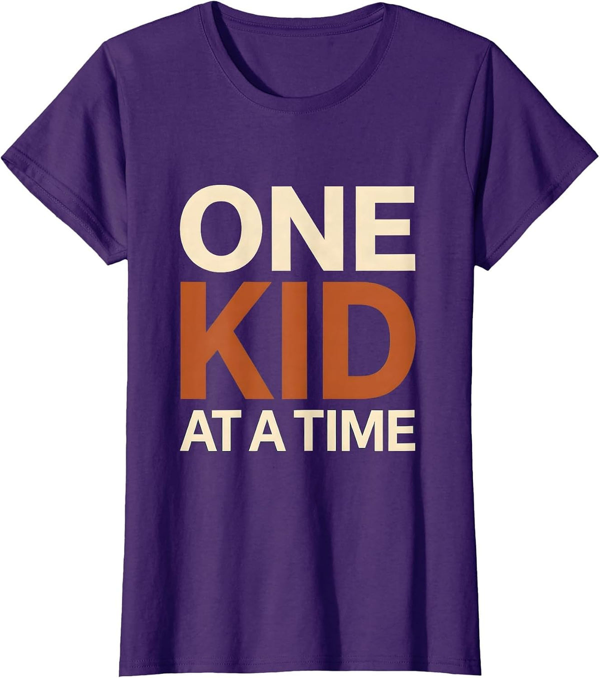 Women's One Kid at a Time Paraprofessional Design T-Shirt - Purple