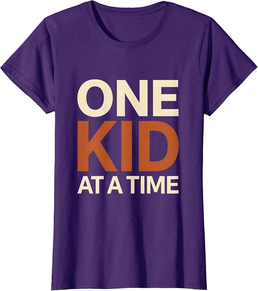 Women's One Kid at a Time Paraprofessional Design T-Shirt - Purple