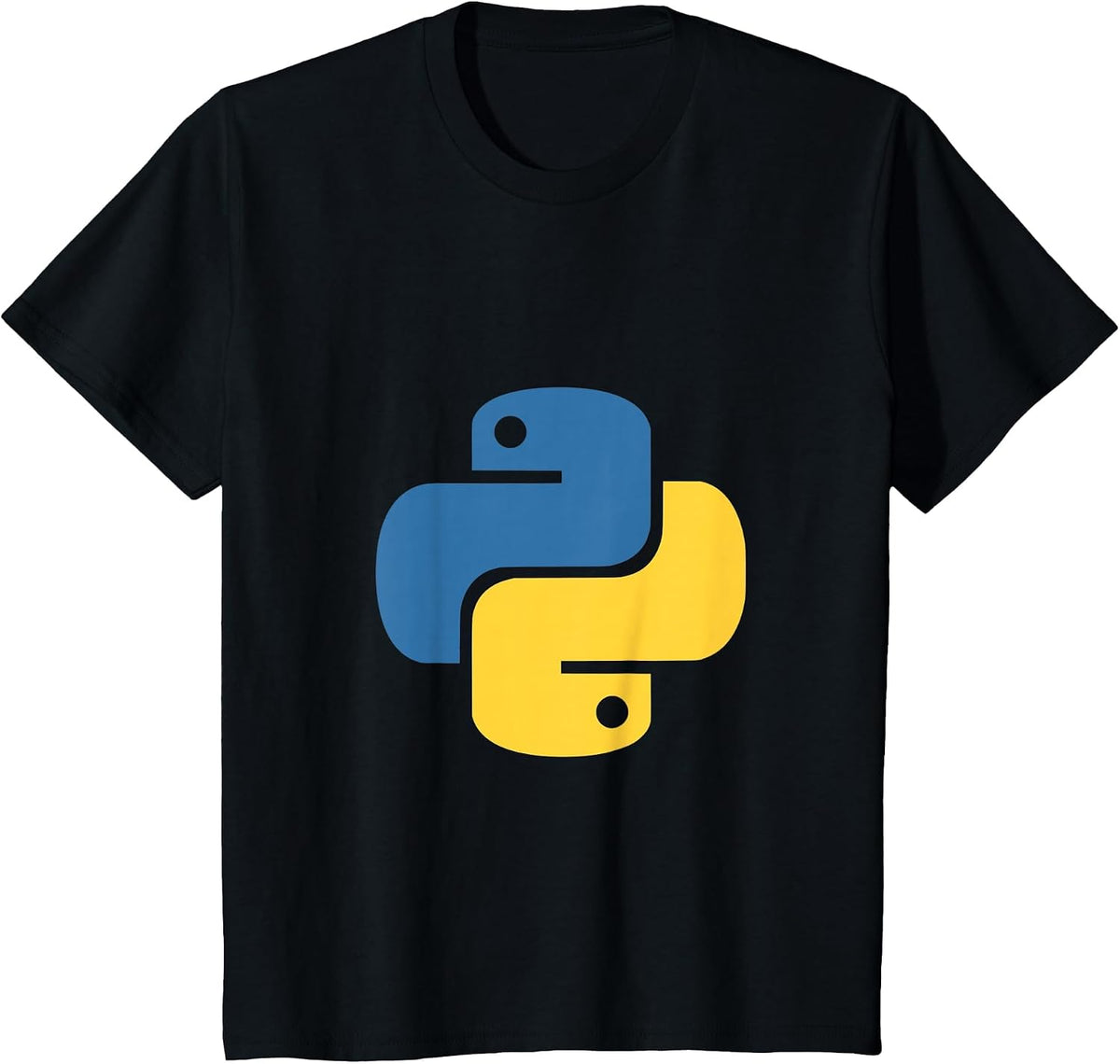 Official Python Logo for Developers T-Shirt - Black