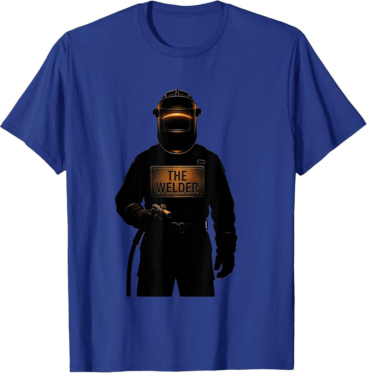 THE WELDER Silhouette Metal Worker Welding Humor T-Shirt - Royal Blue
