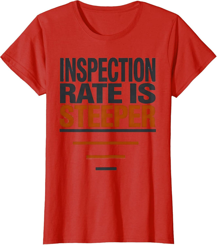 Women's Inspection Rate Is Steeper Funny Plumber Pipefitter T-Shirt - Red