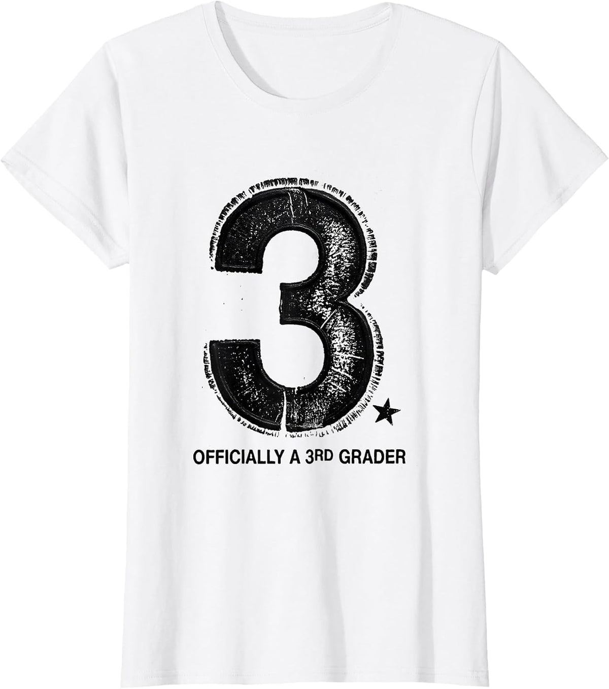 Officially A 3rd Grader Funny Team Third Grade Back T-Shirt - White