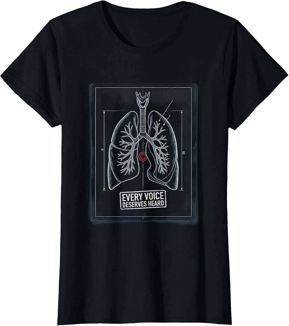 Every Voice Deserves Heard Speech Therapy Design T-Shirt - Black