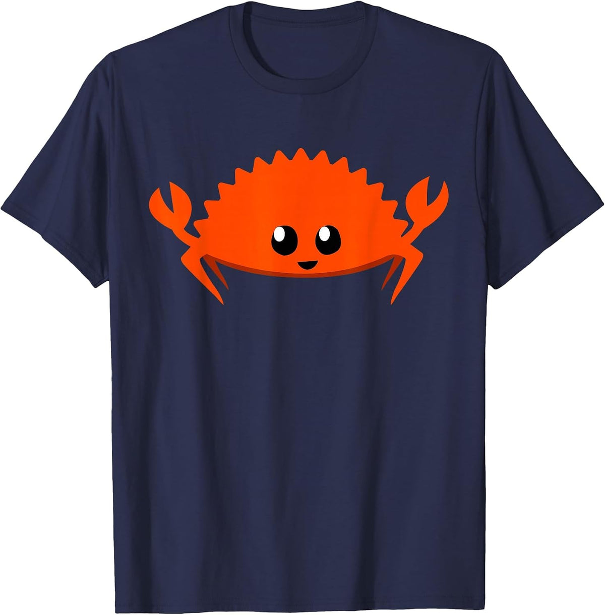 Happy Ferris Rustacean Programmer Computer Science Teacher T-Shirt - Navy Blue
