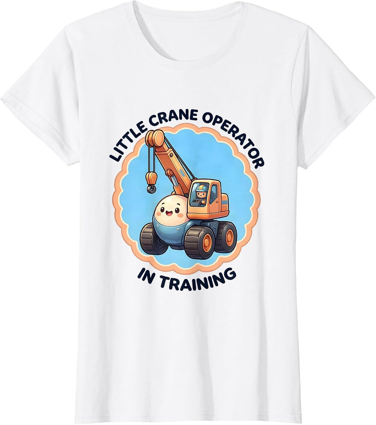Women's Little Crane Operator In Training Cute Kawaii Toddler Gift T-Shirt - White