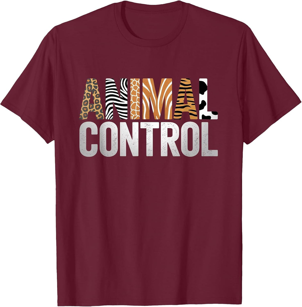 Animal Control Funny Zoo Matching Halloween T-Shirt - Burgundy