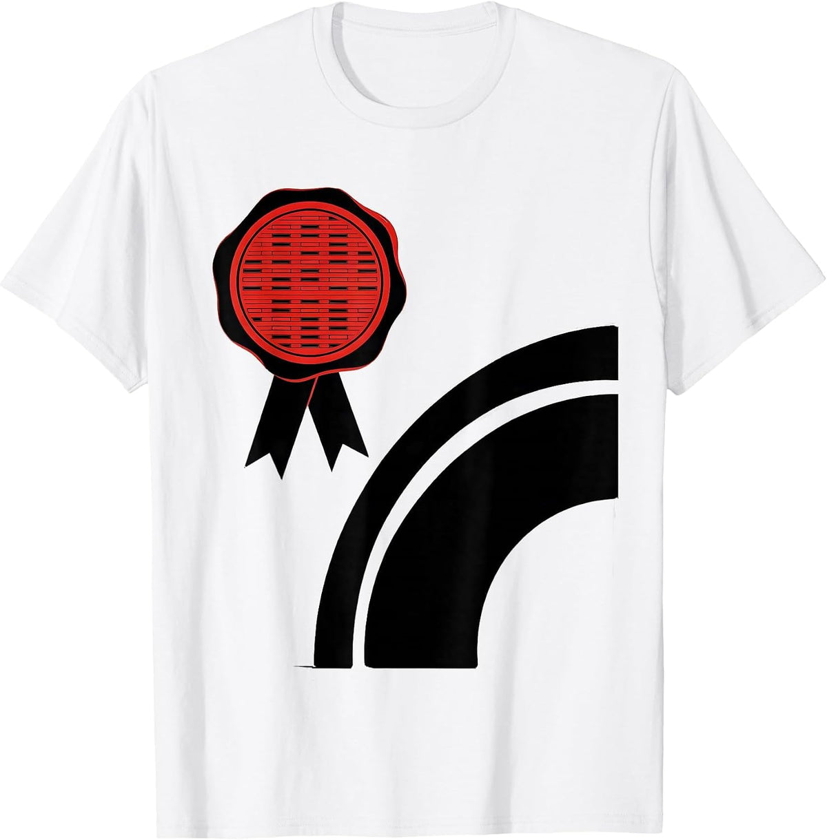 Men's Radiology Tech Seal Badge Occupational Humor T-Shirt - White