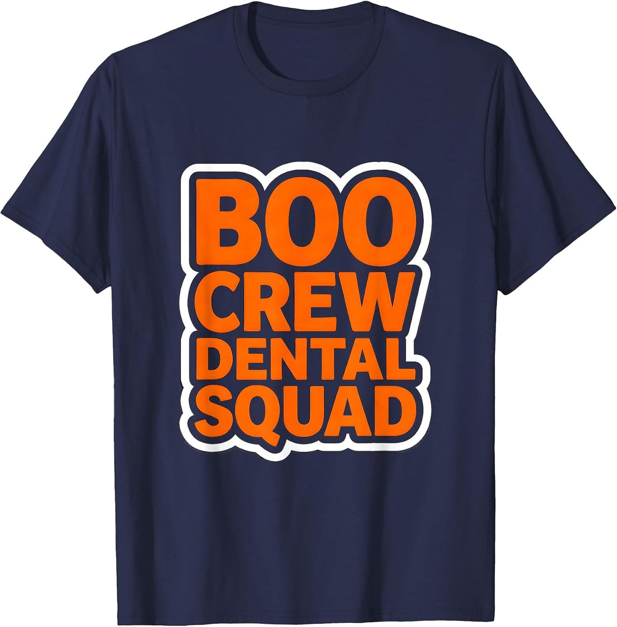 Men's Boo Crew Dental Squad Halloween Design T-Shirt - Navy Blue