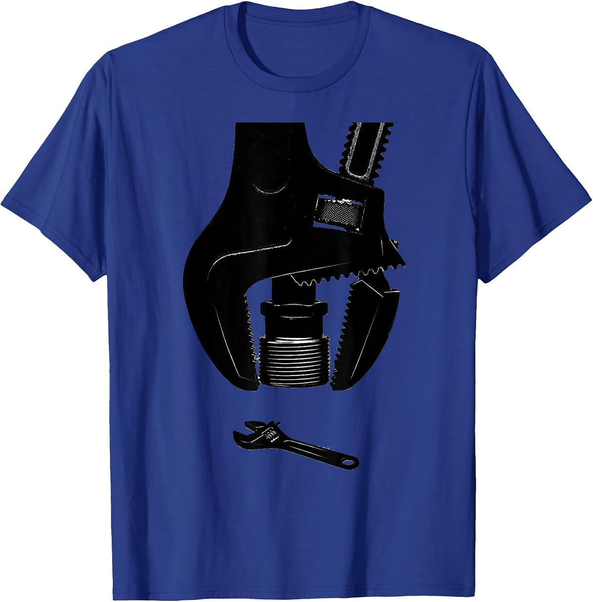 Men's Pipe Wrench Dominates Adjustable Wrench Funny Plumber Gift T-Shirt - Royal Blue