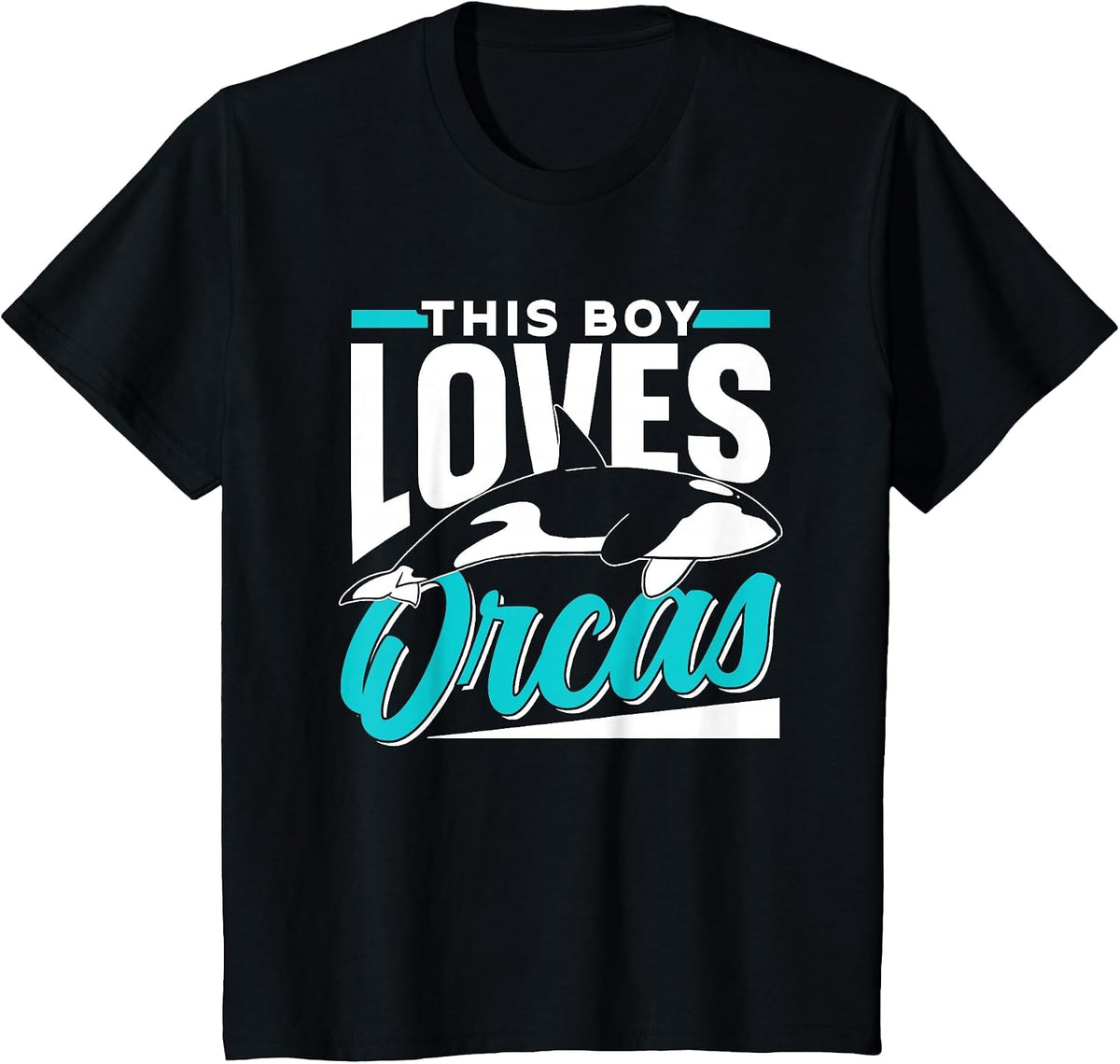 This Boy Loves Orcas Sea Protect Whale Orca T-Shirt - Black