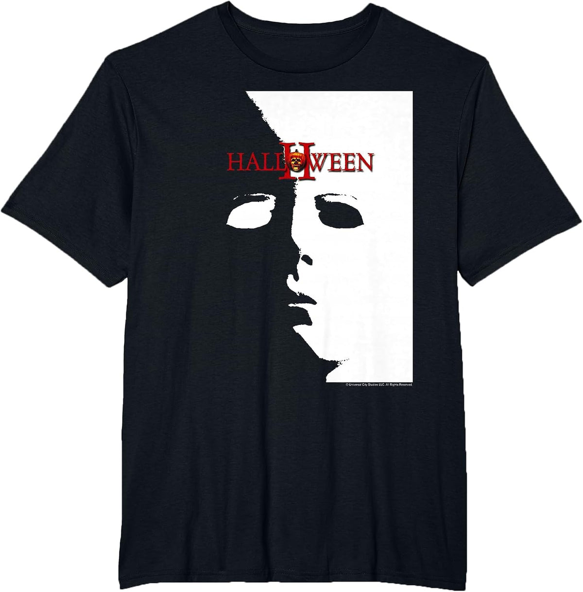 Halloween 2 Michael Myers Mask Poster T-Shirt - Black