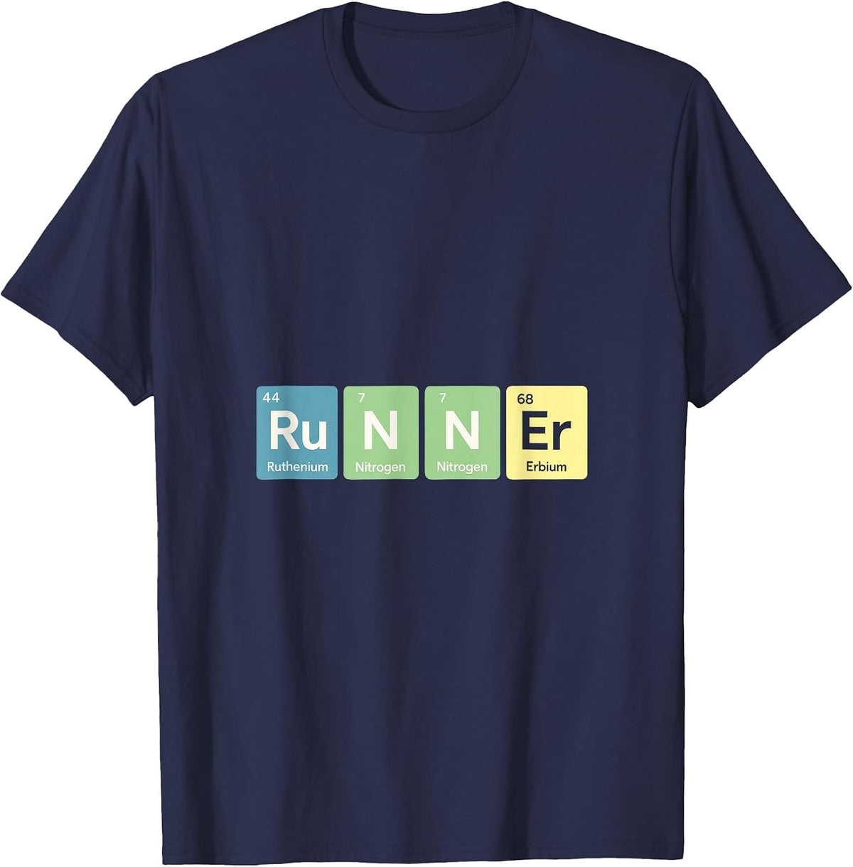 Runner - Funny Running Chemistry Quote T-Shirt - Navy Blue