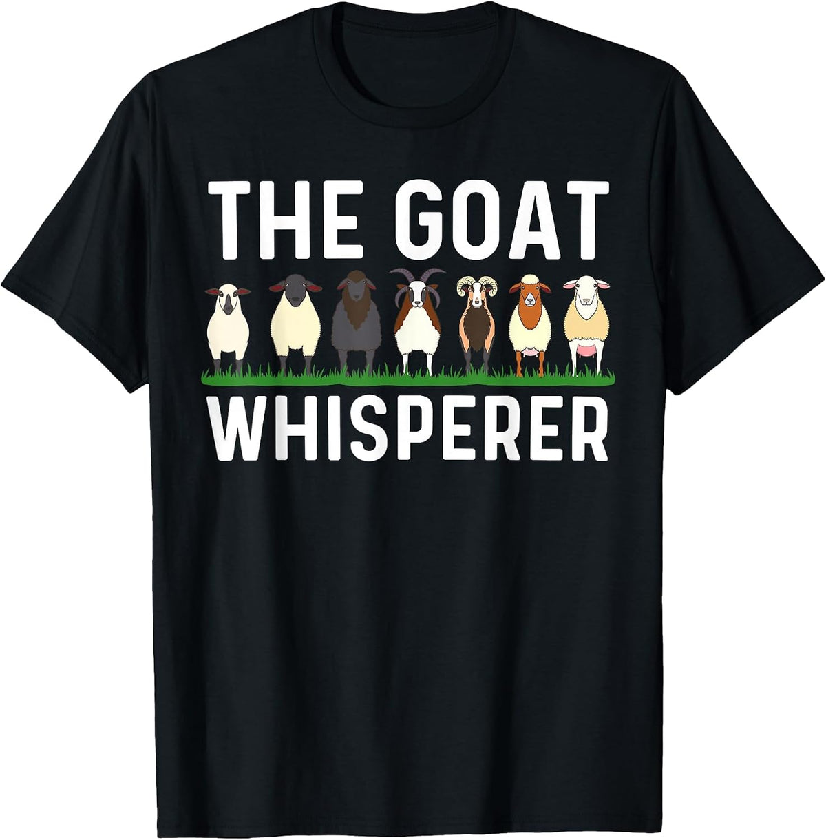 Funny Goat Design Men Women Kid Farm Animal Pygmy Goat Lover T-Shirt - Black