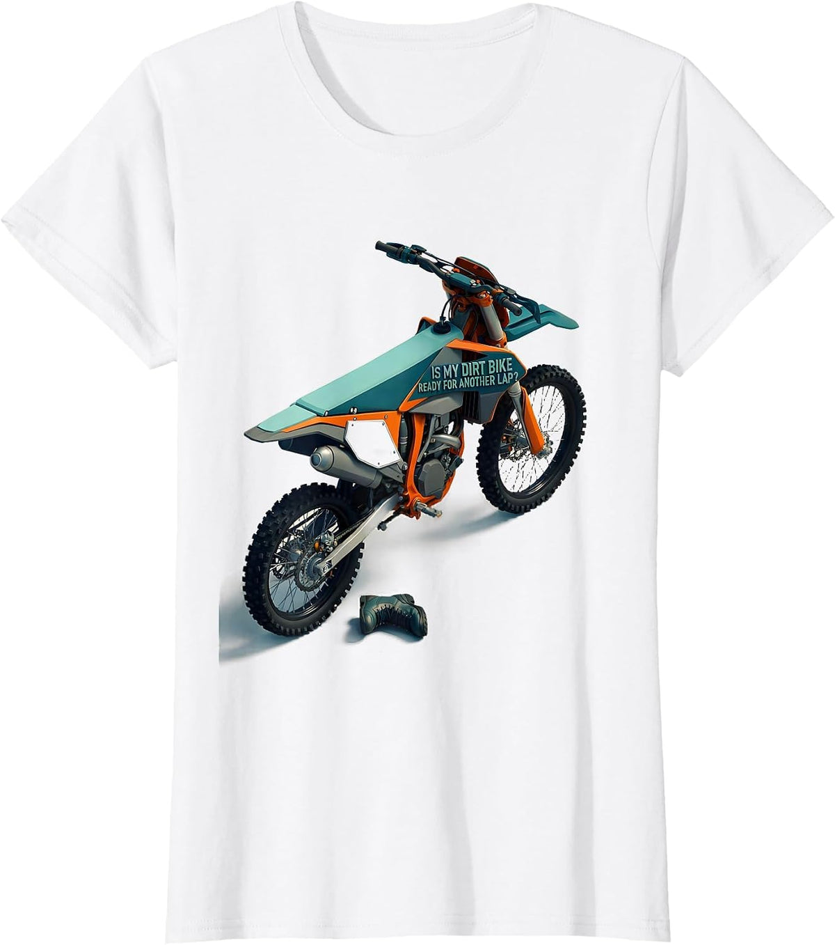 Is My Dirt Bike Ready For Another Lap Funny Motocross Rider T-Shirt - White