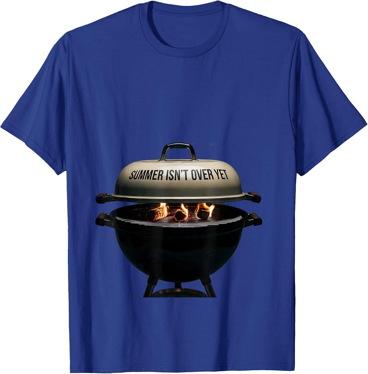 Summer Isn't Over Yet Minimalist Grill Dad Last Cookout T-Shirt - Royal Blue