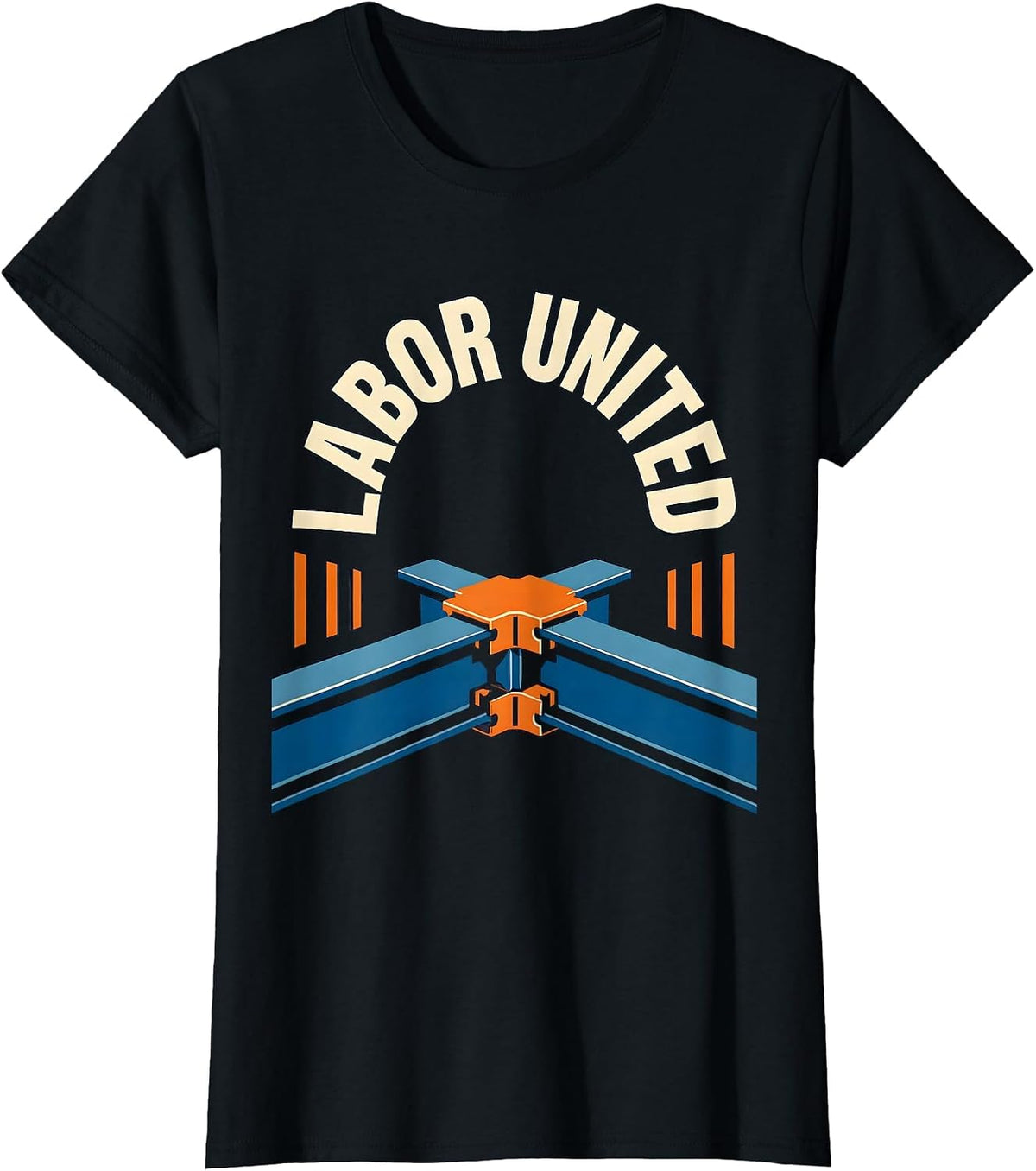 Labor United Proud Union Worker Solidarity Skilled Trades T-Shirt - Black