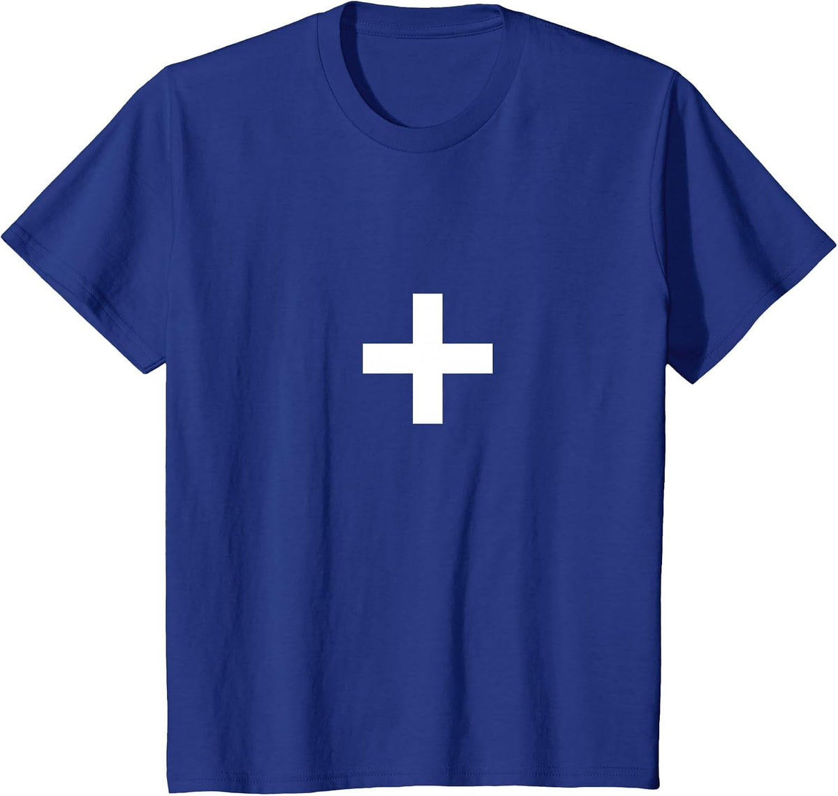 Plus Sign + Matching Alphabet Numbers & Symbols Math T-Shirt - Royal Blue
