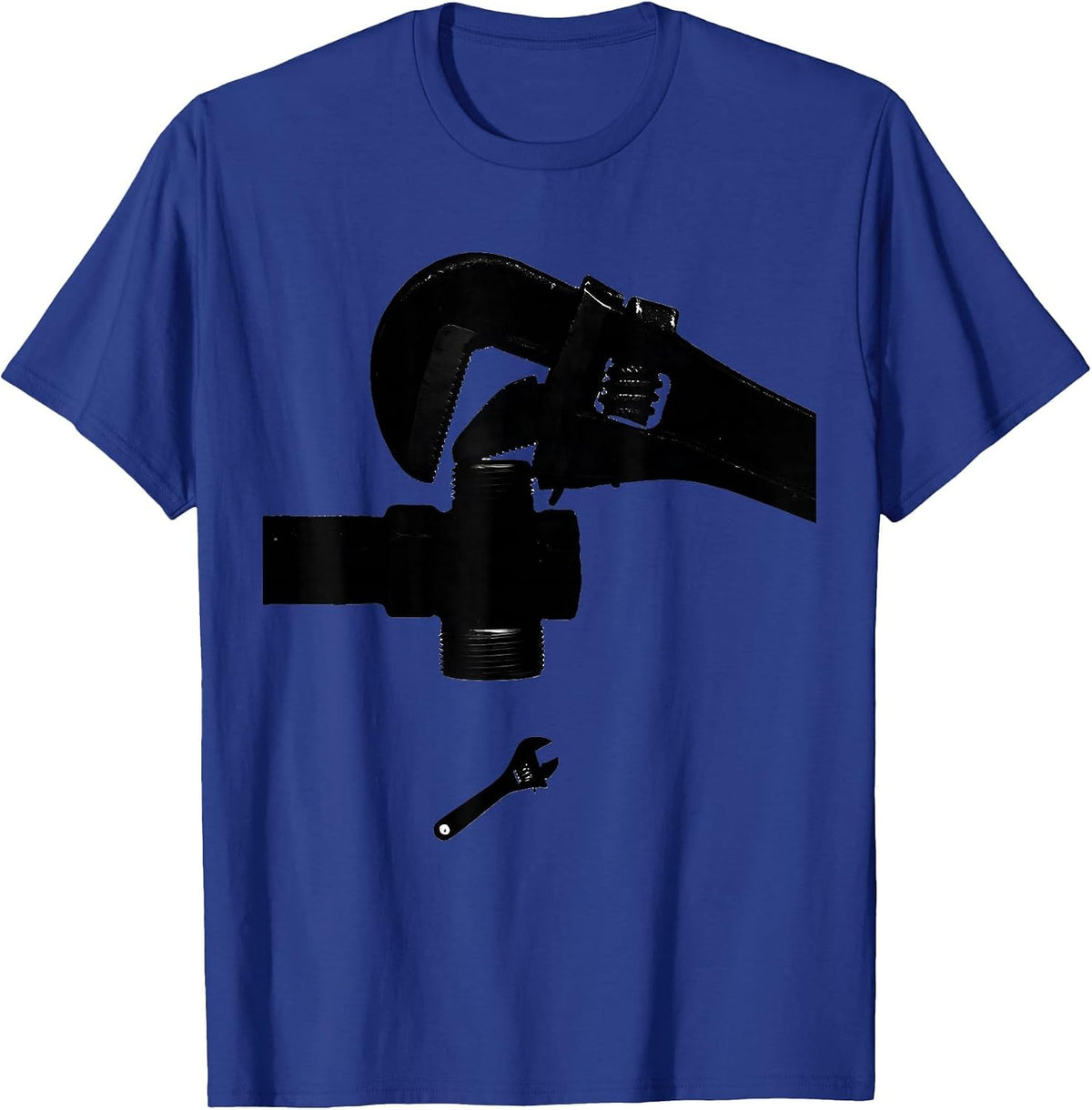 Pipe Wrench Dominates Adjustable Wrench Funny Plumber Gift T-Shirt - Royal Blue
