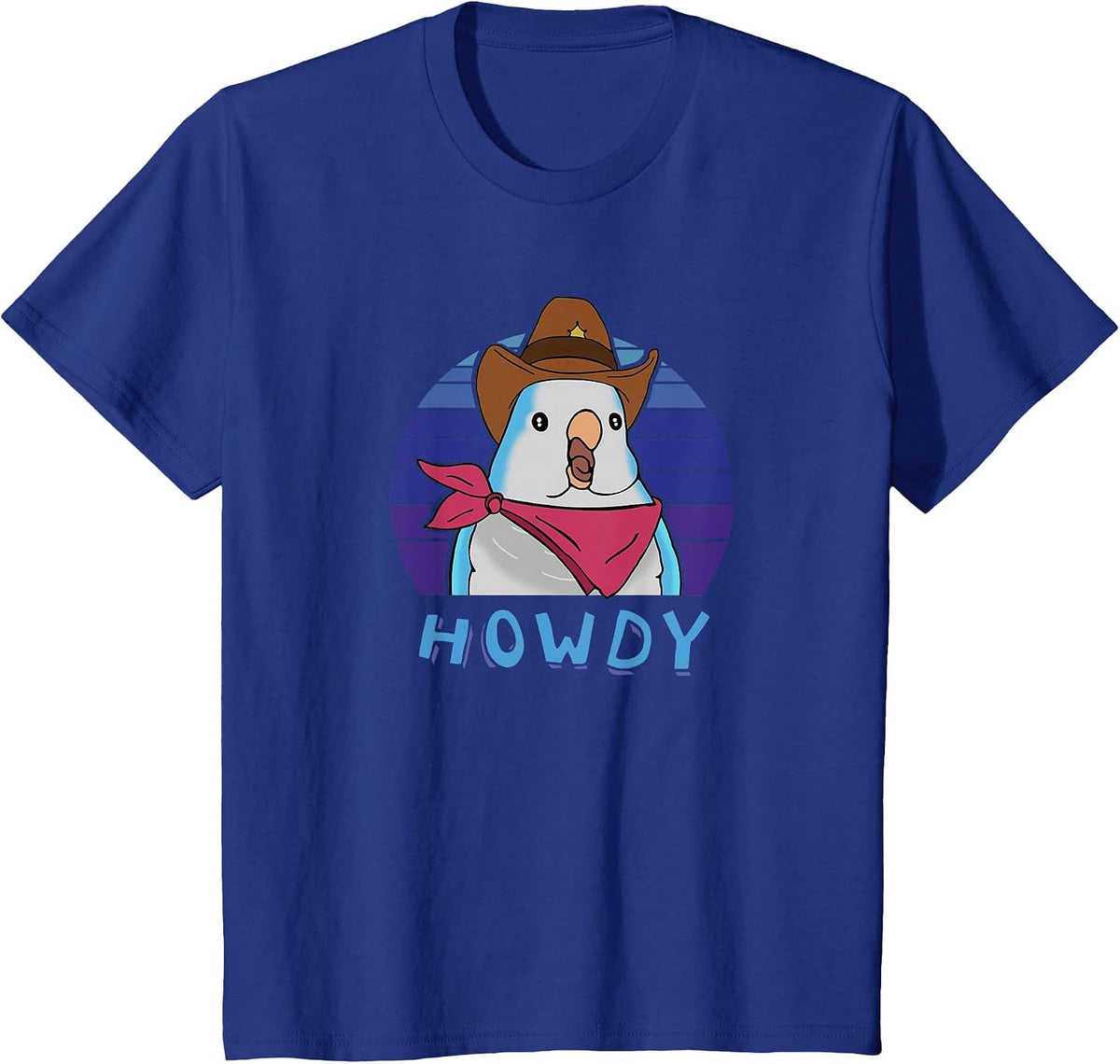 Aesthetic Howdy Funny Cute Blue Quaker Parrot Monk Parakeet T-Shirt - Royal Blue